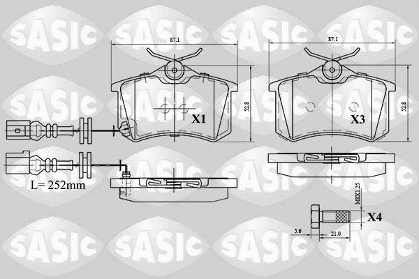 Sasic 6216077 - Kit pastiglie freno, Freno a disco autozon.pro