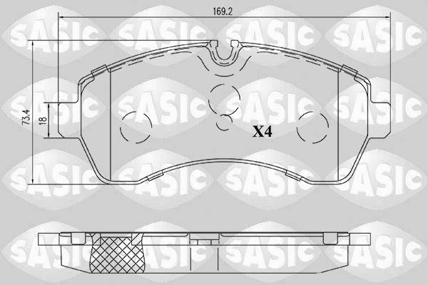 Sasic 6216199 - Kit pastiglie freno, Freno a disco autozon.pro