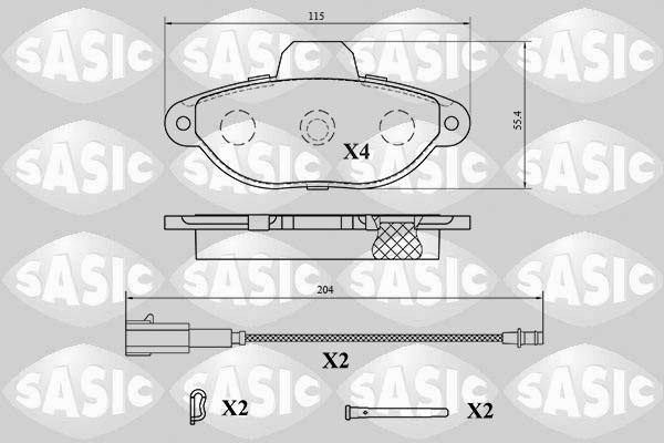 Sasic 6216194 - Kit pastiglie freno, Freno a disco autozon.pro