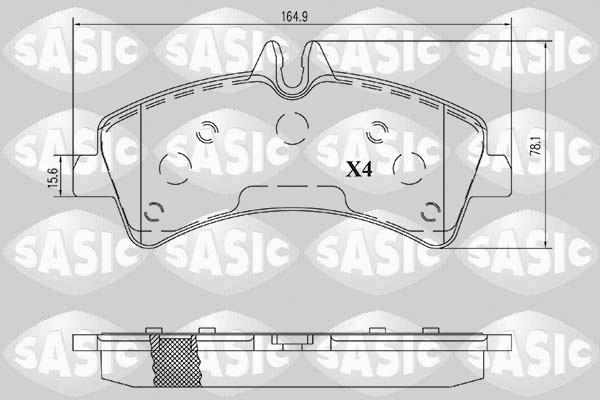 Sasic 6216191 - Kit pastiglie freno, Freno a disco autozon.pro