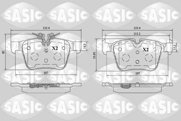 Sasic 6216193 - Kit pastiglie freno, Freno a disco autozon.pro