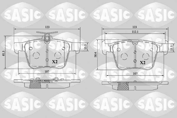 Sasic 6216197 - Kit pastiglie freno, Freno a disco autozon.pro