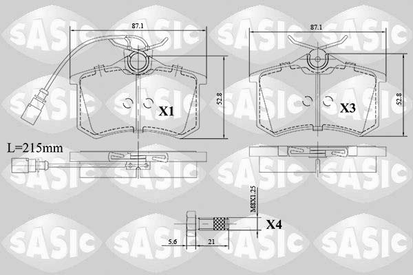 Sasic 6216140 - Kit pastiglie freno, Freno a disco autozon.pro