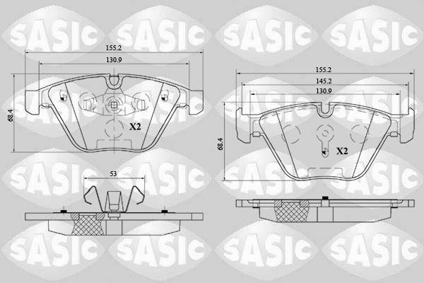 Sasic 6216148 - Kit pastiglie freno, Freno a disco autozon.pro