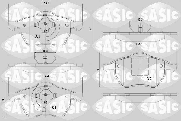 Sasic 6216143 - Kit pastiglie freno, Freno a disco autozon.pro