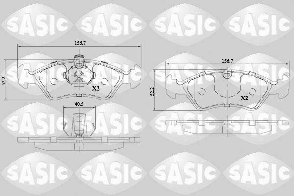 Sasic 6216142 - Kit pastiglie freno, Freno a disco autozon.pro