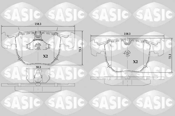 Sasic 6216147 - Kit pastiglie freno, Freno a disco autozon.pro