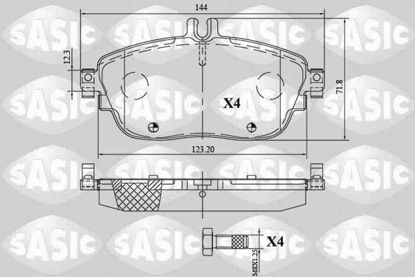 Sasic 6216158 - Kit pastiglie freno, Freno a disco autozon.pro