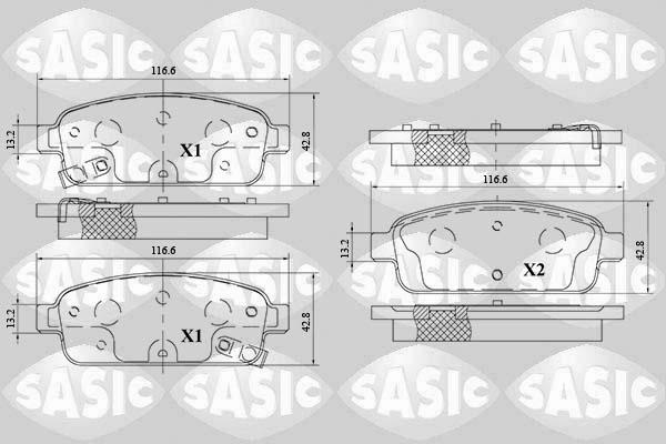 Sasic 6216153 - Kit pastiglie freno, Freno a disco autozon.pro