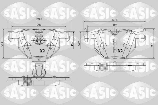 Sasic 6216152 - Kit pastiglie freno, Freno a disco autozon.pro