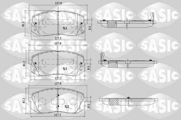 Sasic 6216157 - Kit pastiglie freno, Freno a disco autozon.pro