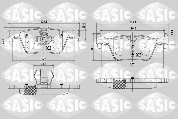 Sasic 6216161 - Kit pastiglie freno, Freno a disco autozon.pro