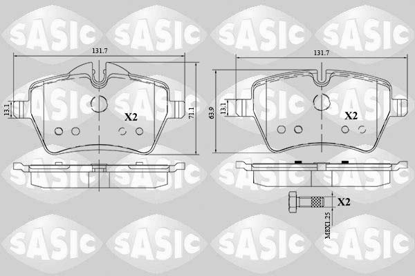 Sasic 6216168 - Kit pastiglie freno, Freno a disco autozon.pro