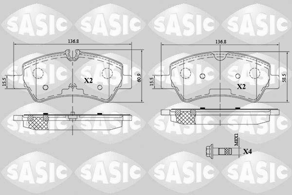 Sasic 6216163 - Kit pastiglie freno, Freno a disco autozon.pro