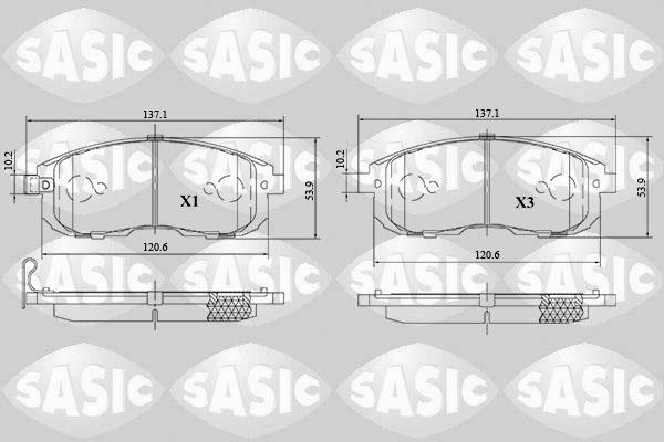 Sasic 6216167 - Kit pastiglie freno, Freno a disco autozon.pro