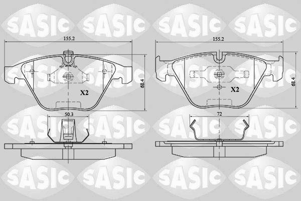 Sasic 6216104 - Kit pastiglie freno, Freno a disco autozon.pro