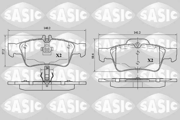 Sasic 6216105 - Kit pastiglie freno, Freno a disco autozon.pro