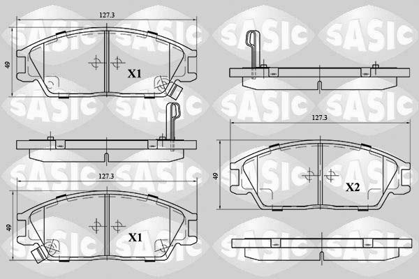 Sasic 6216100 - Kit pastiglie freno, Freno a disco autozon.pro