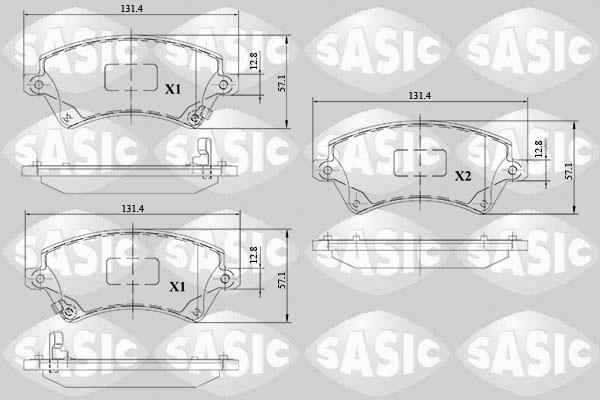 Sasic 6216108 - Kit pastiglie freno, Freno a disco autozon.pro