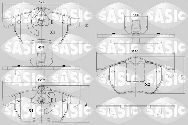 Sasic 6216114 - Kit pastiglie freno, Freno a disco autozon.pro