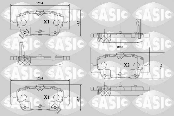 Sasic 6216110 - Kit pastiglie freno, Freno a disco autozon.pro