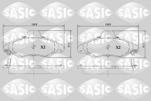 Sasic 6216111 - Kit pastiglie freno, Freno a disco autozon.pro