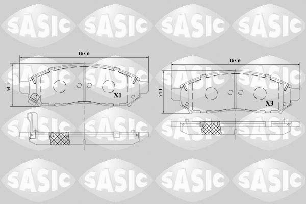 Sasic 6216118 - Kit pastiglie freno, Freno a disco autozon.pro