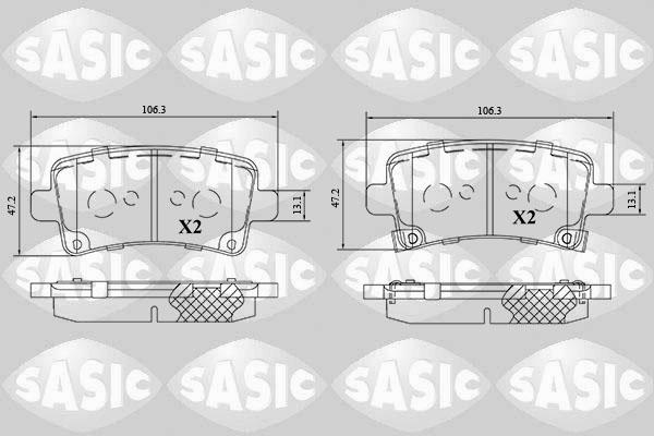 Sasic 6216189 - Kit pastiglie freno, Freno a disco autozon.pro