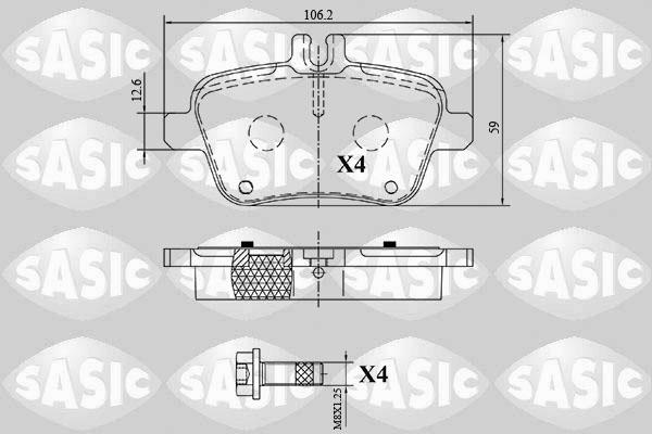 Sasic 6216184 - Kit pastiglie freno, Freno a disco autozon.pro