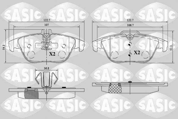 Sasic 6216185 - Kit pastiglie freno, Freno a disco autozon.pro