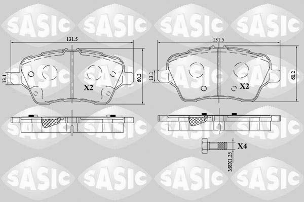 Sasic 6216180 - Kit pastiglie freno, Freno a disco autozon.pro