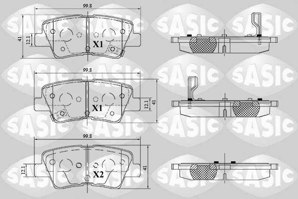 Sasic 6216183 - Kit pastiglie freno, Freno a disco autozon.pro