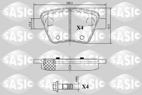 Sasic 6216187 - Kit pastiglie freno, Freno a disco autozon.pro