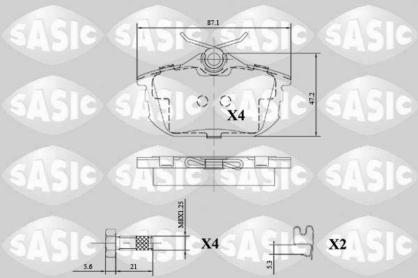 Sasic 6216139 - Kit pastiglie freno, Freno a disco autozon.pro