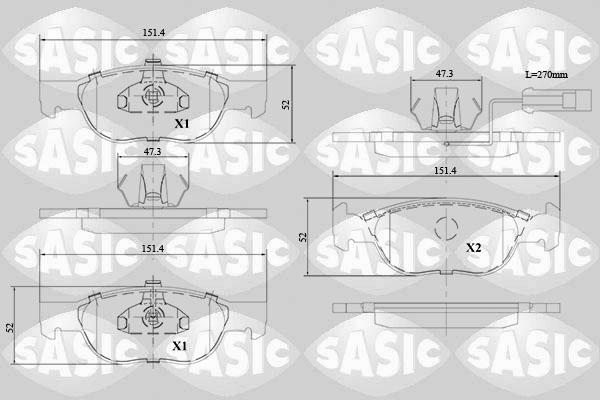 Sasic 6216134 - Kit pastiglie freno, Freno a disco autozon.pro