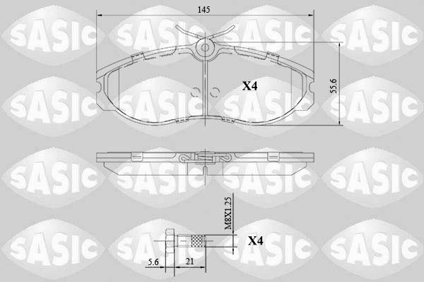 Sasic 6216135 - Kit pastiglie freno, Freno a disco autozon.pro