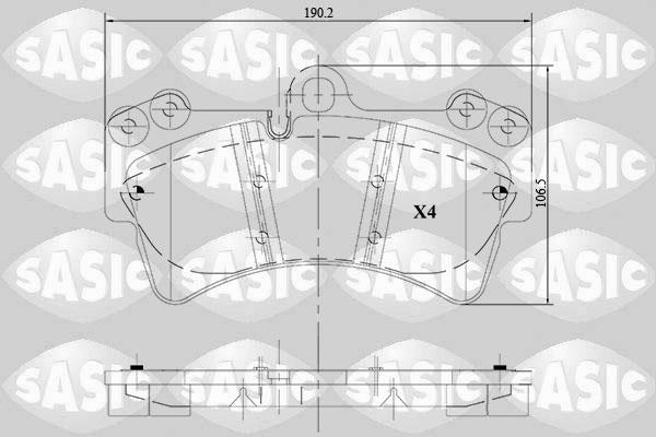 Sasic 6216131 - Kit pastiglie freno, Freno a disco autozon.pro