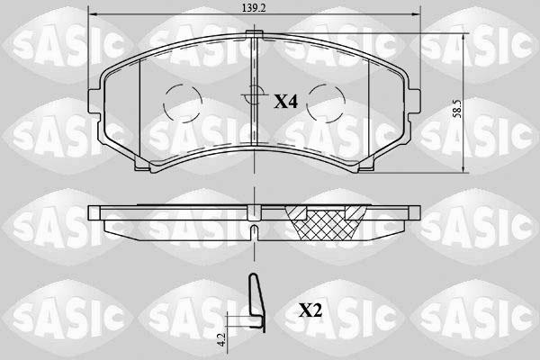 Sasic 6216138 - Kit pastiglie freno, Freno a disco autozon.pro