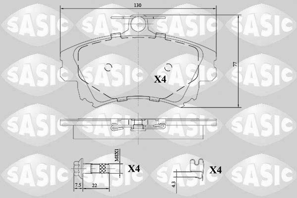 Sasic 6216133 - Kit pastiglie freno, Freno a disco autozon.pro