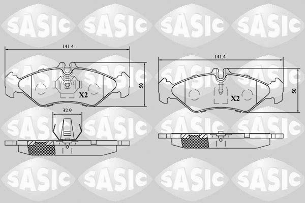 Sasic 6216132 - Kit pastiglie freno, Freno a disco autozon.pro