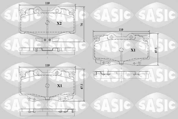 Sasic 6216129 - Kit pastiglie freno, Freno a disco autozon.pro