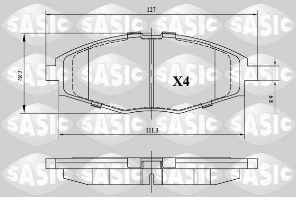 Sasic 6216124 - Kit pastiglie freno, Freno a disco autozon.pro