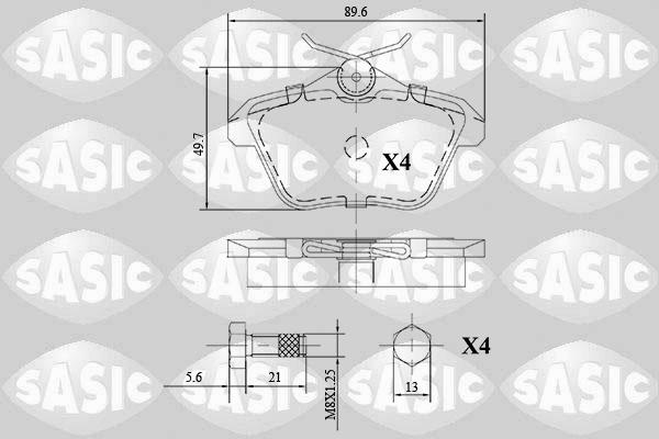 Sasic 6216128 - Kit pastiglie freno, Freno a disco autozon.pro