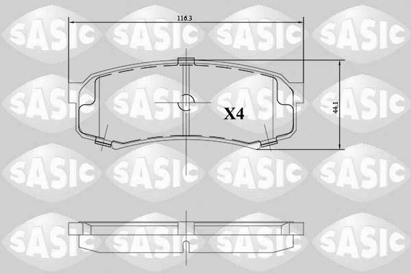 Sasic 6216122 - Kit pastiglie freno, Freno a disco autozon.pro