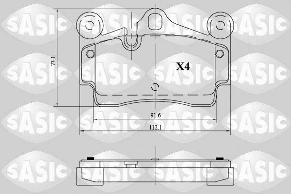 Sasic 6216127 - Kit pastiglie freno, Freno a disco autozon.pro