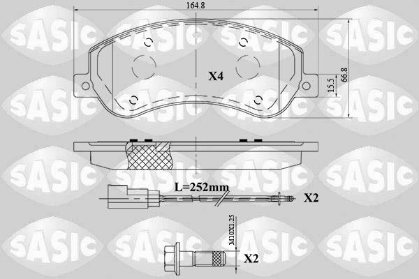 Sasic 6216179 - Kit pastiglie freno, Freno a disco autozon.pro