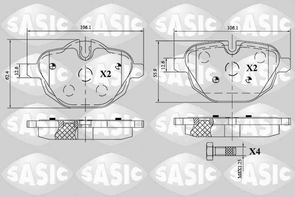 Sasic 6216174 - Kit pastiglie freno, Freno a disco autozon.pro