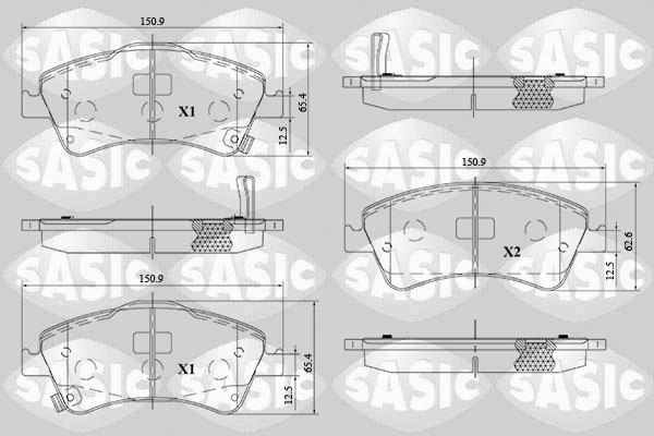 Sasic 6216170 - Kit pastiglie freno, Freno a disco autozon.pro