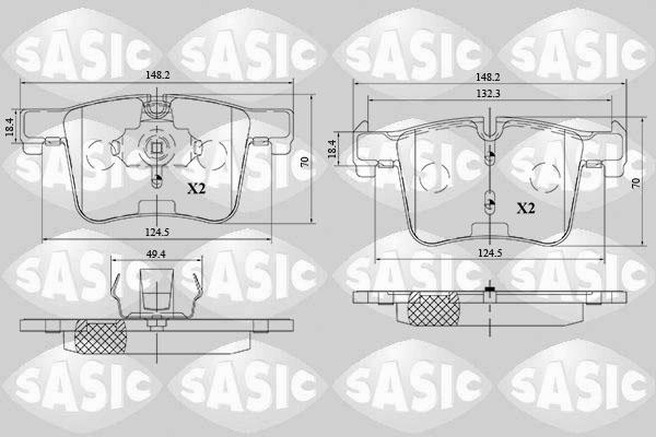 Sasic 6216173 - Kit pastiglie freno, Freno a disco autozon.pro