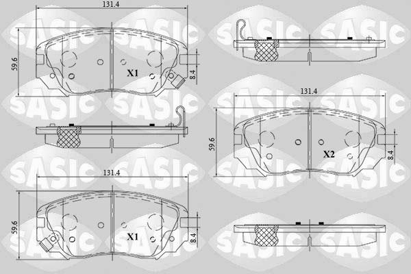 Sasic 6216177 - Kit pastiglie freno, Freno a disco autozon.pro